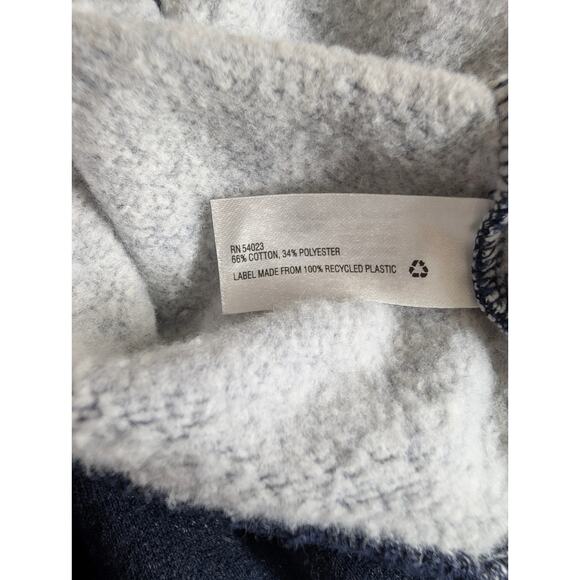 Gap Men’s M Navy Speckled Pullover Sweatshirt Shawl Collar Button Neck Cozy - Picture 5 of 7